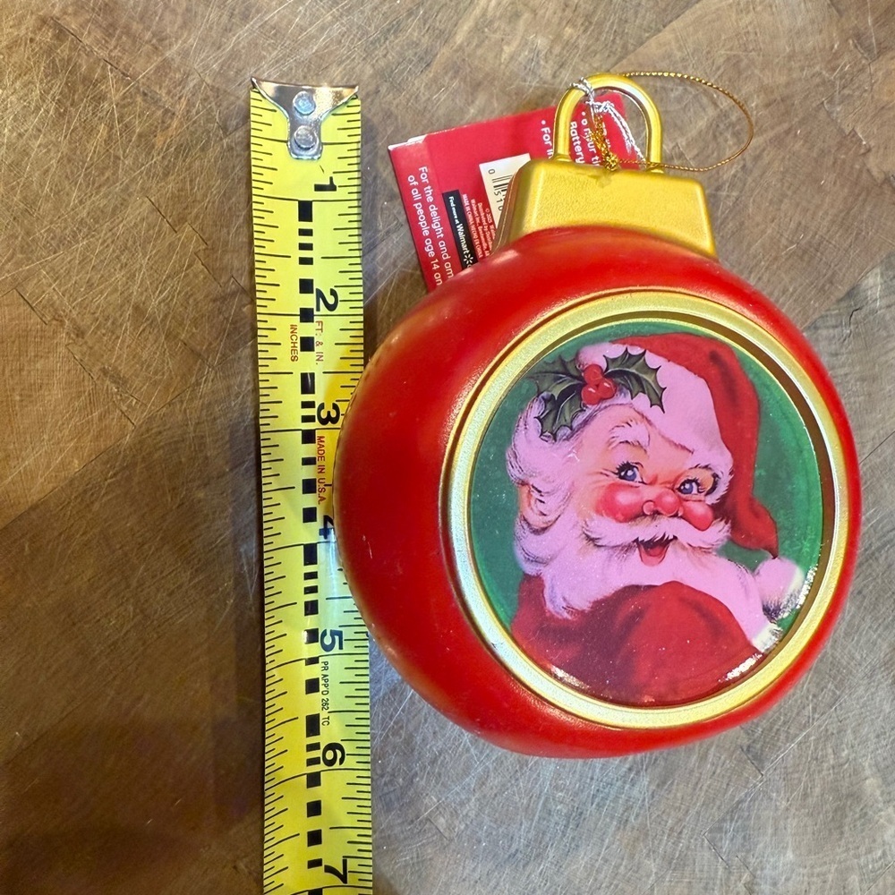 Mr. Christmas Mini Blow Mold Light Up Santa Christmas Ornament 5” Retro Holiday - Picture 9 of 12
